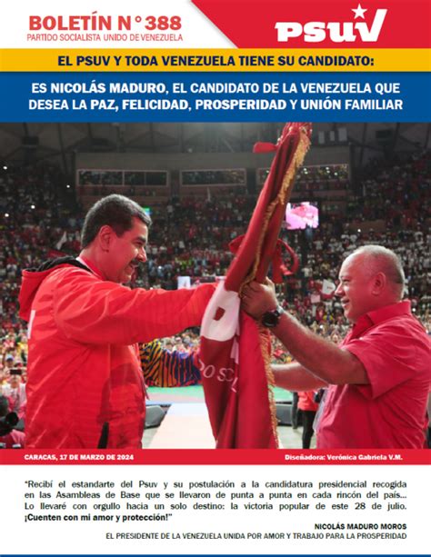 Bolet N Informativo N El Psuv Y Toda Venezuela Tiene Su Candidato