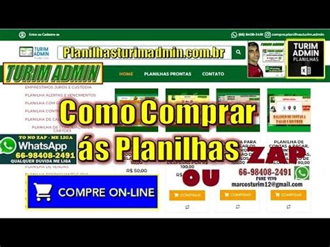 COMPRAS DE PLANILHAS PELO SITE TURIM ADMIN DUVIDAS PODE ME CHAMAR NO