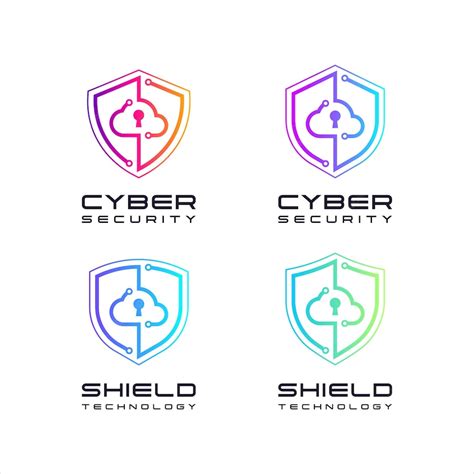 Premium Vector Set Of Cyber Security Shield And Cloud Lock Logo