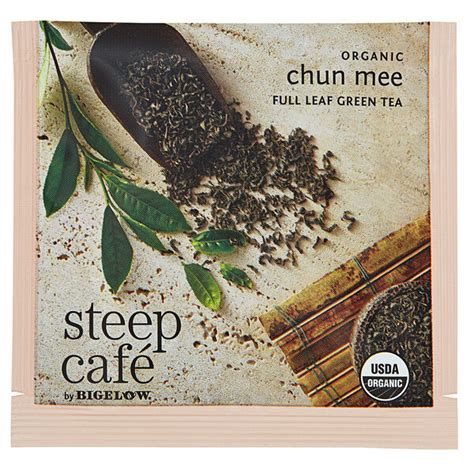 Steep Cafe By Bigelow Organic Chun Mee Green Tea Pyramid Sachets 50case