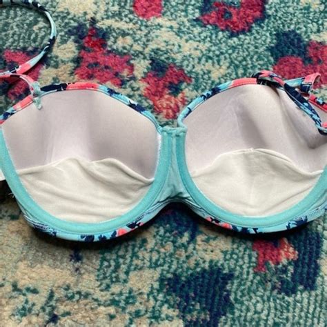 Seafolly Swim Seafolly Bella Rose Vintage Blue Bustier Bikini