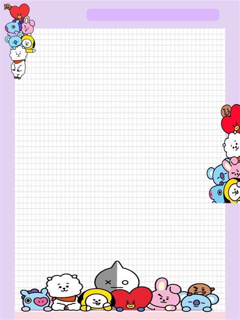 BT21 Note Escritura De Documentos Garabatos Divertidos Pegatinas