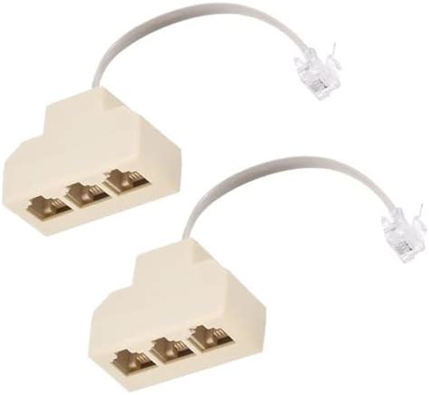 Amazon Necables Pack Phone Splitter Way Telephone Adapter Rj