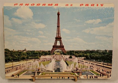 The Eiffel Tower Is Shown In This Postcard