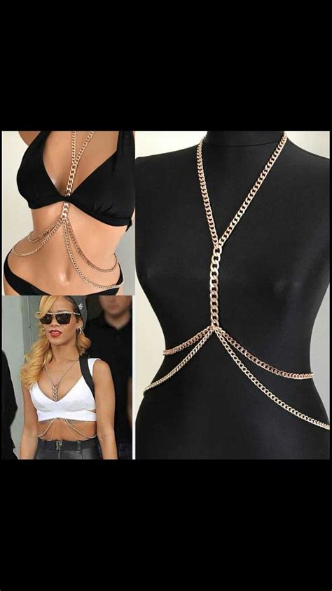 Sexy Trend Metal Bikini Chest Chain Simple Geometric Circle Metal Halter Body Chain Artofit
