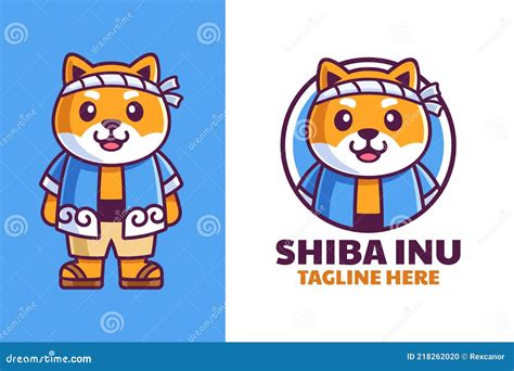 Shiba Inu Logo 1 Cartoon Vector | CartoonDealer.com #221066867