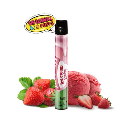 Wpuff Ice Cream Fraise Liquideo Pod Jetable Cigaretteelec