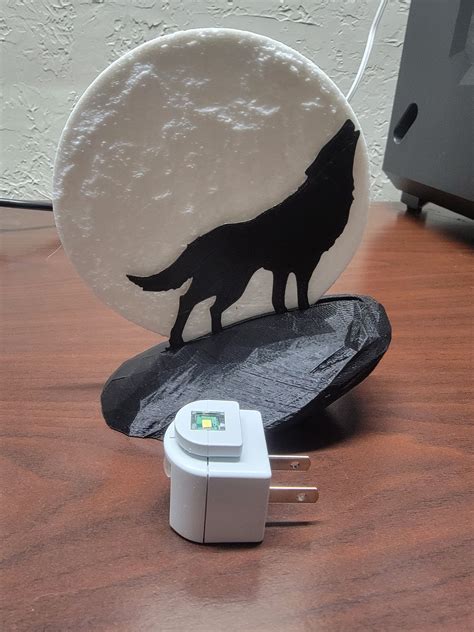 Télécharger le fichier STL Veilleuse Lithophane Lune avec Silhouette de