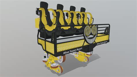 The Smiler Train - Roller Coaster (In progress) - 3D model by Kniksis ...