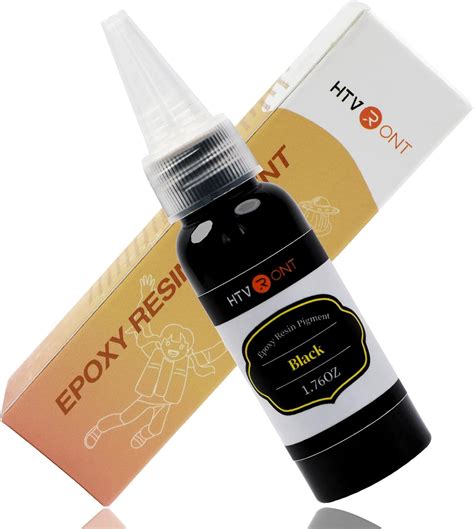 Amazon.com: HTVRONT Black Epoxy Pigment - 1.76oz/50ml Black Resin