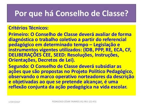 Conselho De Classe Participativo