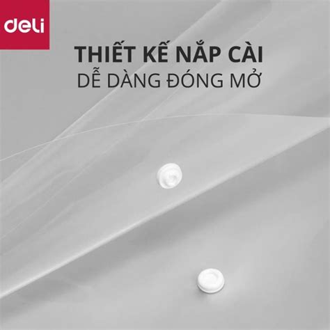 Mua Túi cúc trong suốt đựng tài liệu Deli - có khuy clear bag khổ A4 ...