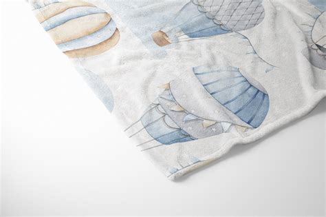 Personalized Hot Air Balloon Baby Blanket Baby Shower Gift Etsy
