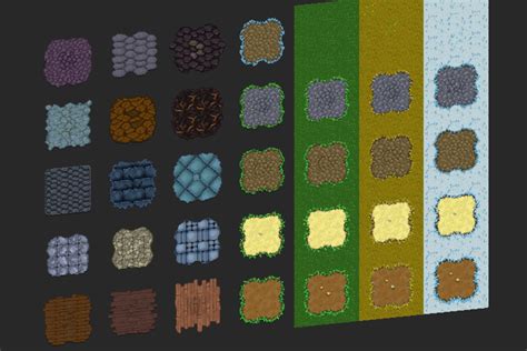 2d Ground Tiles Rule Tiles V1 2d Textures And Materials Unity Asset