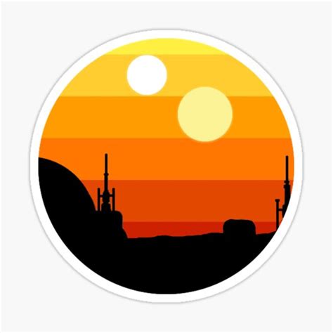 "tatooine twin suns" Sticker for Sale by harrypotter394 | Redbubble