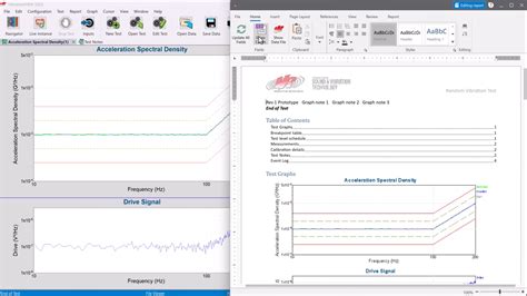 Reporting on Vibration Test Data - Control and Reporting Software - VRU