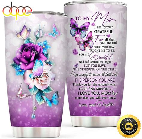 To My Mom Butterfly Happy Mothers Day Tumbler