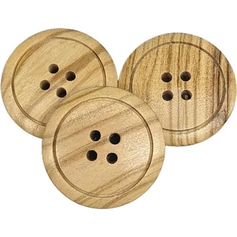 Boutons En Bois Naturel 4 Trous 12 15 18 20 25 Mm Bois D Olivier