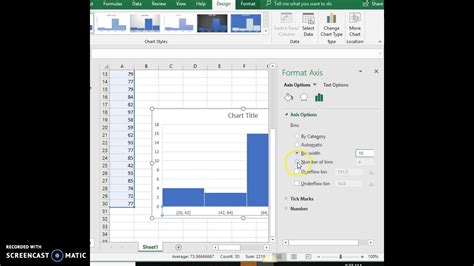 Making A Histogram In Excel Youtube