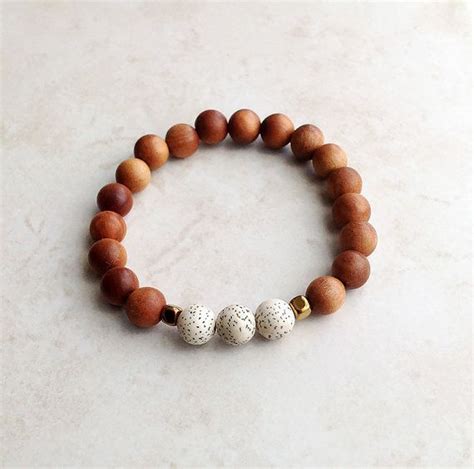 Lotus Seed Hematite And Sandalwood Bracelet Meditation Etsy