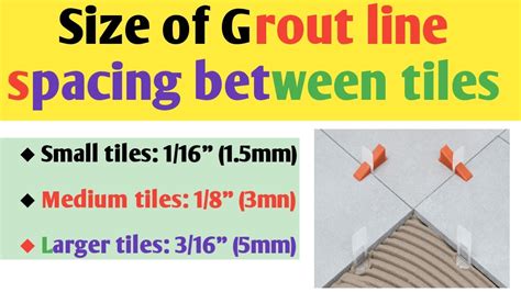 What Is The Spacing For Grout Between Tiles In Inches And In Mm Youtube