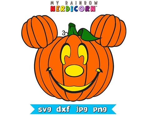 Mickey Mouse Halloween Pumpkin Ears Stencil Disney Clipart File In Svg