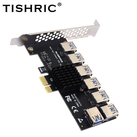 Tishric Pci Express Multiplier Pci E Riser Card Pcie To Slot Usb