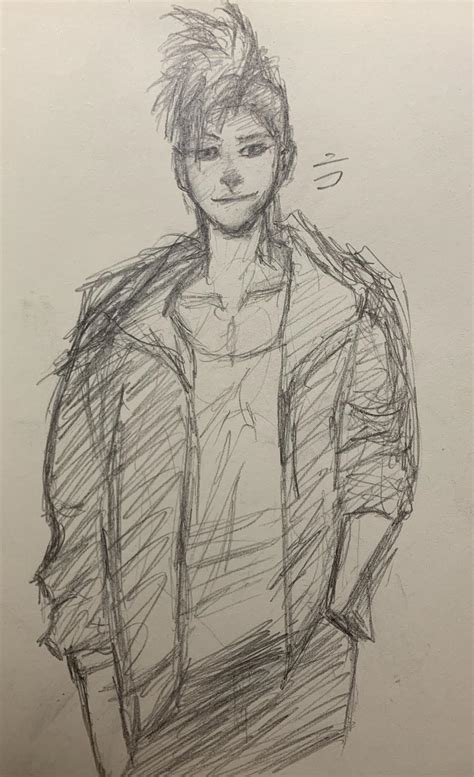 I tried to draw Shorter without his glasses ;-; : r/BananaFish