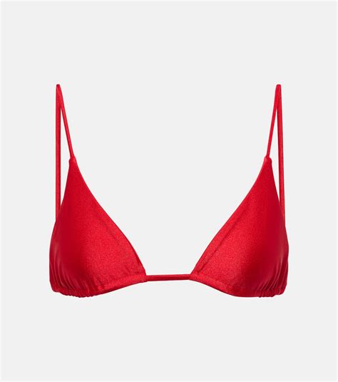 Via Triangle Bikini Top In Red Jade Swim Mytheresa