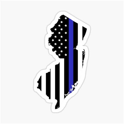 New Jersey Thin Blue Line Nj State Police Sticker For Sale By Printedkicks Redbubble