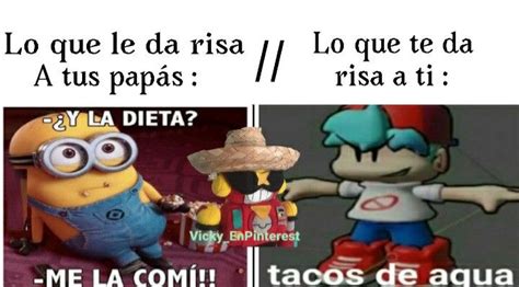 An Image Of Two Cartoon Characters With Captions In Spanish And English