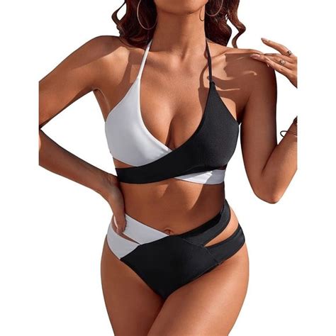 Blooming Jelly Swim Blooming Jelly Large Womens Sexy Triangle Bikini High Cut Out Piece