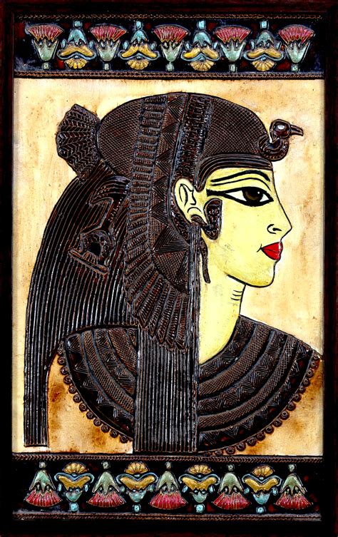 Egyptian Queen in Coffee Painting Style