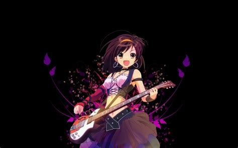 Hd Animes Girls Wallpaper Suzumiya Haruhi Wallpaper Guitar