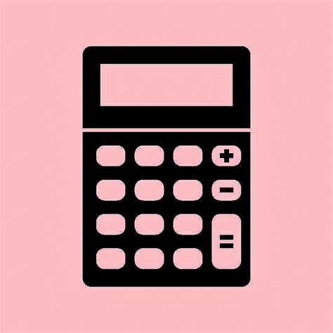 A Black And White Calculator On A Pink Background