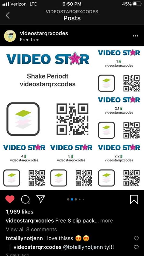 Free QR Codes For Video Star