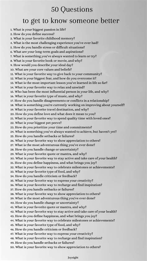 50 Questions To Get To Know Someone Better Questions To Get To Know