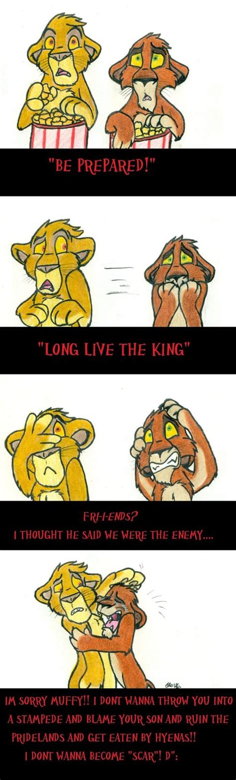 Mufasa and Scar watch their future unfold. | Lion king funny, Lion king ...