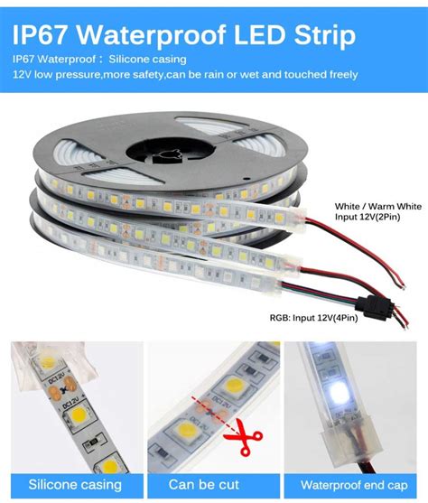 Ip Waterproof Led Strip Lights Outdoor M Lot Obitol