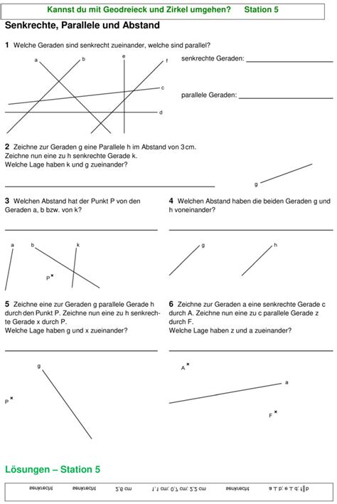 Übungsblatt zu Geometrie