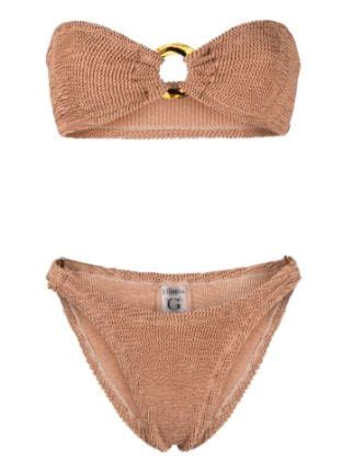 Hunza G Gloria Crinkled Finish Bikini Set Farfetch