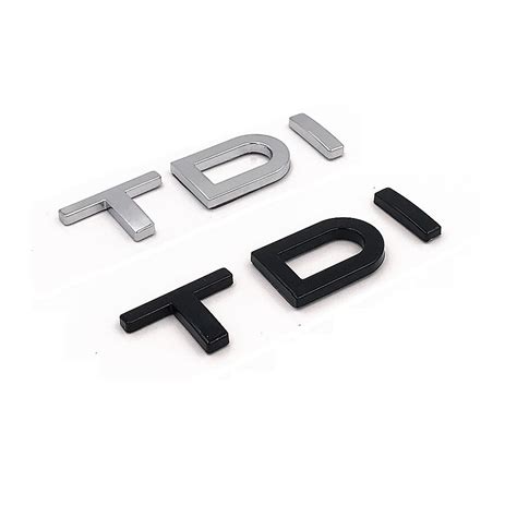 Chrome Black Letters Tdi Trunk Lid Fender Badges Emblems For Audi A A