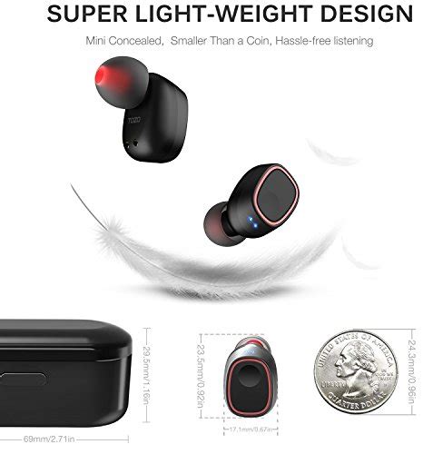 Tozo T8 True Wireless Stereo Headphones Bluetooth In Ear Earbuds With Charging Case Headset