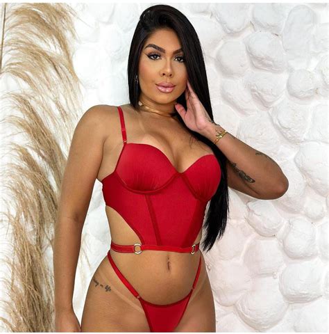 Conjunto Lingerie Segredo Corset Vermelho Sabrinaamarastore