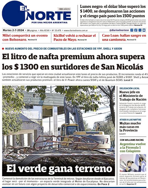 Diario EL NORTE edición digital martes 2 de julio 2024 Diario El