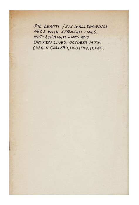 Six Wall Drawings, Arcs with Straight Lines, Not-Straight Lines and