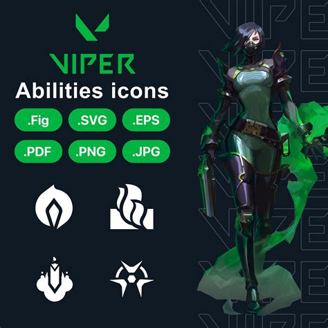 Valorant Viper Agent Abilities Icons Svg Png Eps Pdf Figma Vector Logo