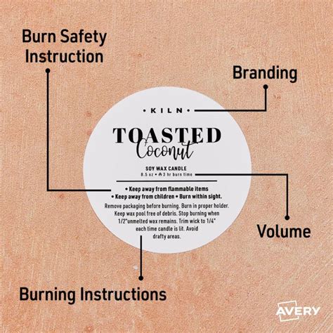 Candle Warning Labels & Safety Labels - Printable & Custom Labels