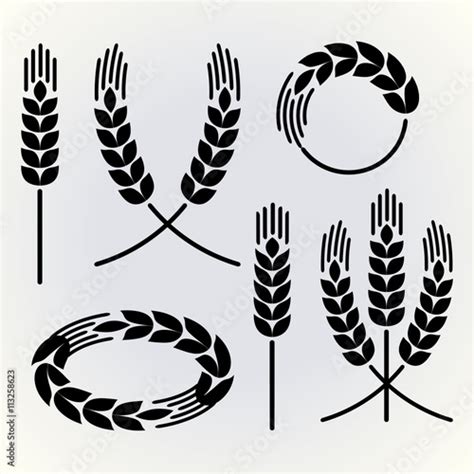 Wheat silhouette illustration vector Stock Vector | Adobe Stock