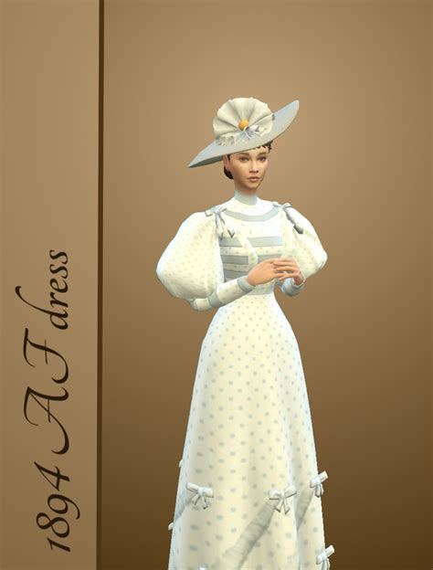 1894 Af Dress Vintage Simstress On Patreon Sims 4 Dresses Sims 4